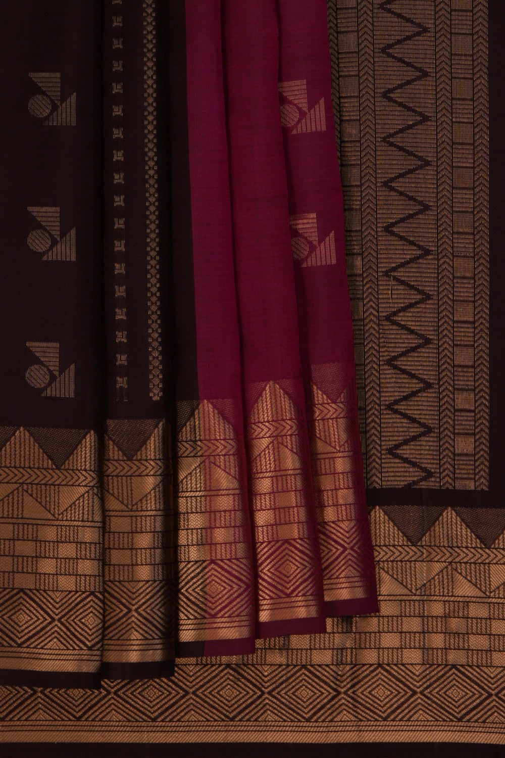 Image of South Silk Plum Pink Saree