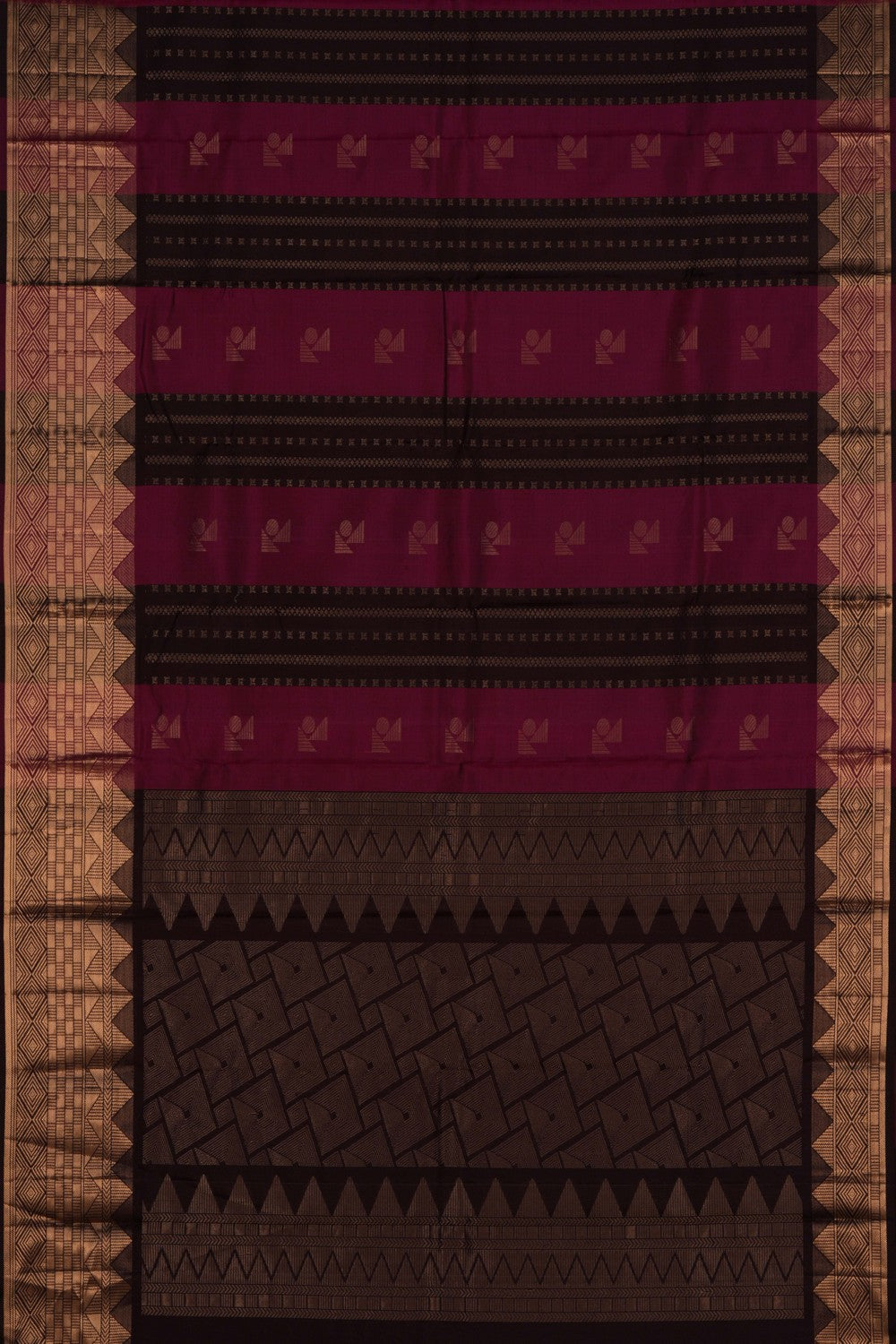 South Silk Plum Pink Saree
