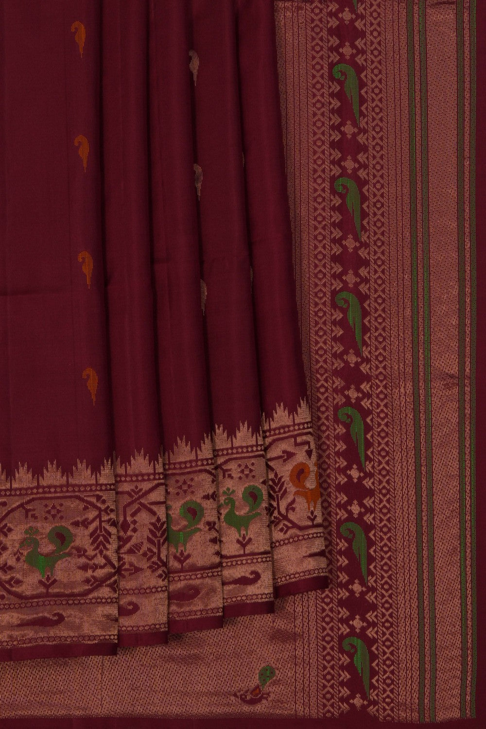 Image of South Silk Maroon Saree