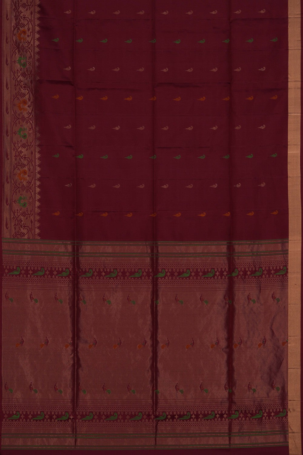 South Silk Maroon Saree