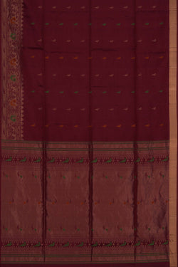 Image of South Silk Maroon Saree