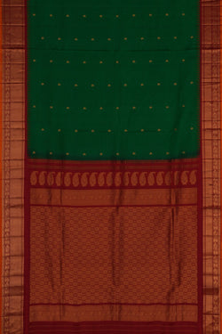 Image of Gadwal Silk Green Saree