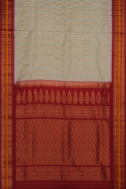 Image of Gadwal Silk Beige Saree