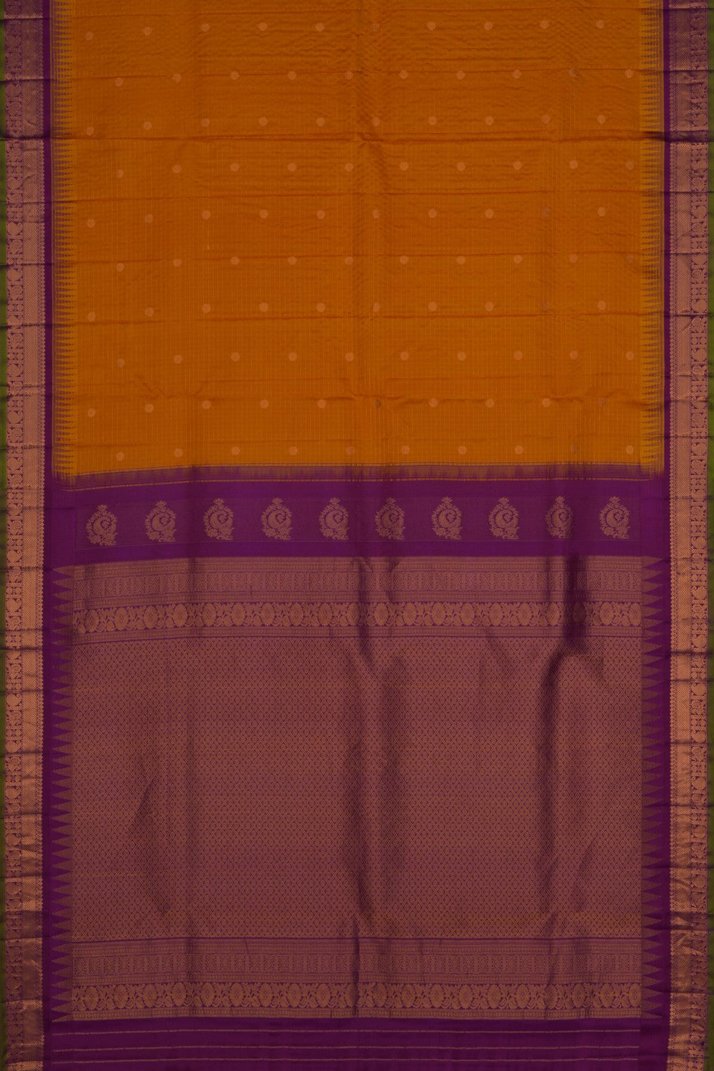 Gadwal Silk Yellow Saree