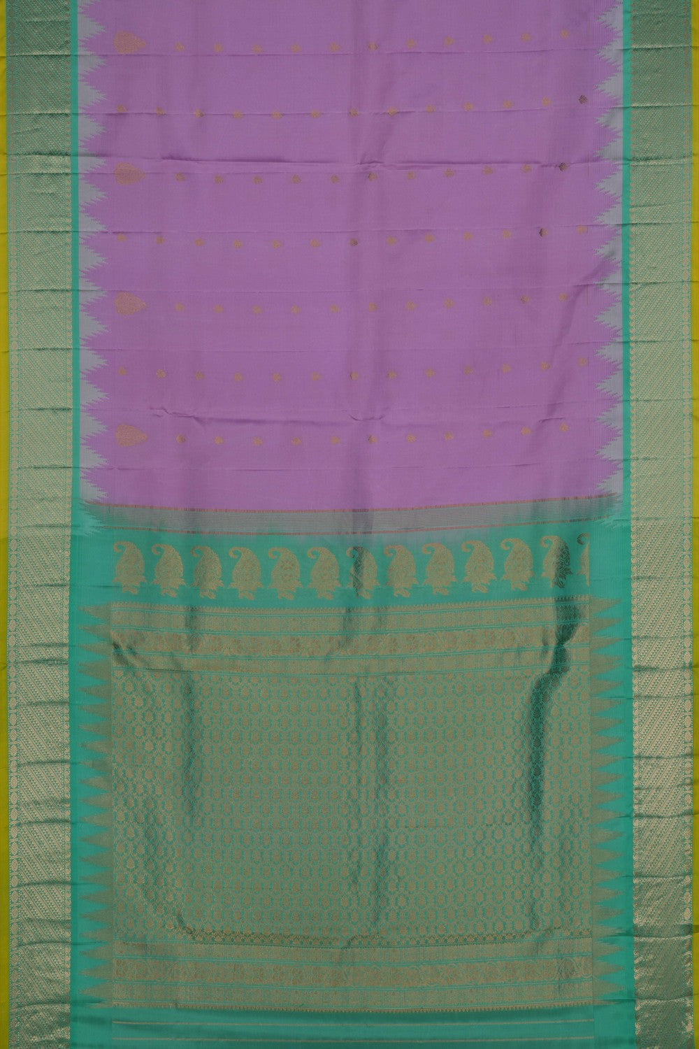 Image of Gadwal Silk Lavender Purple Saree
