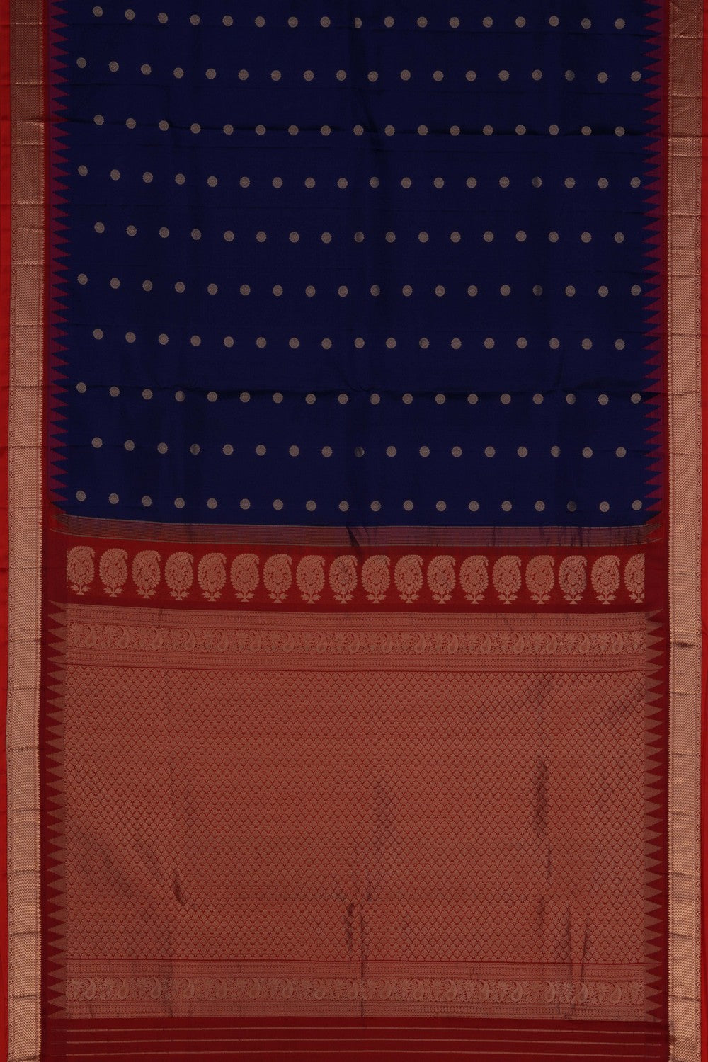 Gadwal Silk Indigo Blue Saree