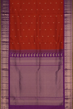 Image of Gadwal Silk Red Saree