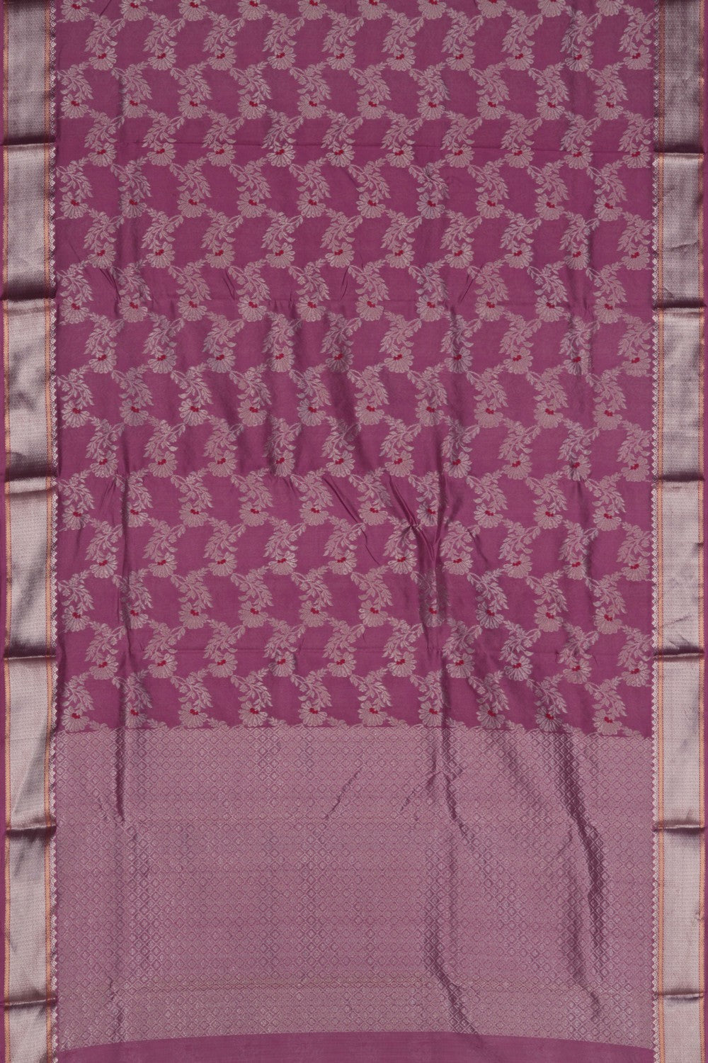Chanderi Silk Brocade Mauve Saree