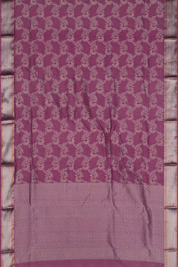 Image of Chanderi Silk Brocade Mauve Saree