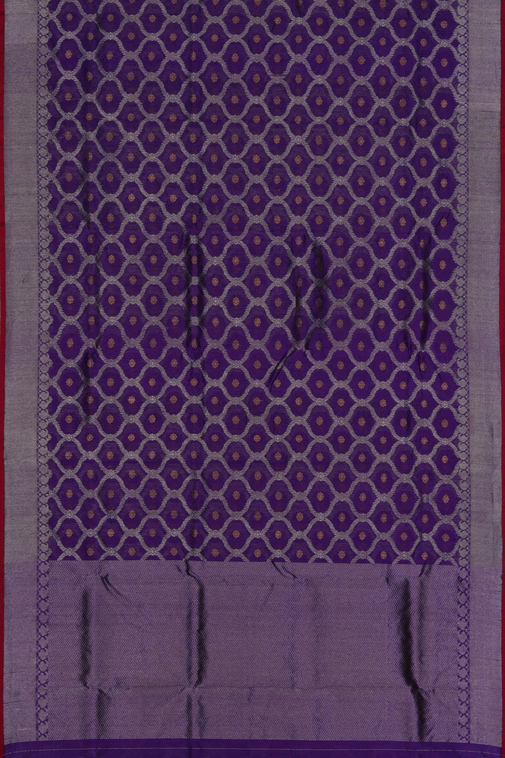 Chanderi Silk Brocade Purple Saree