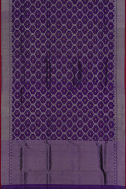 Image of Chanderi Silk Brocade Purple Saree