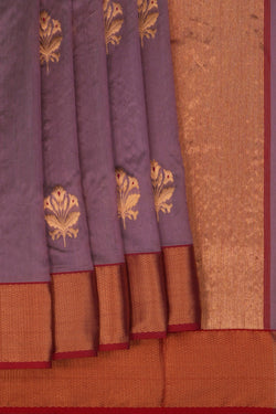 Image of Chanderi Silk Purple Saree