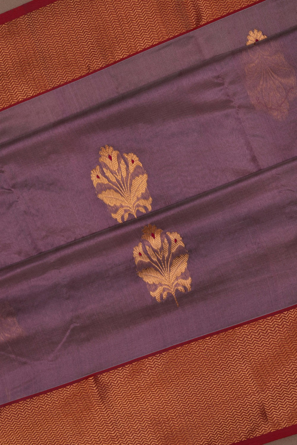 Chanderi Silk Purple Saree