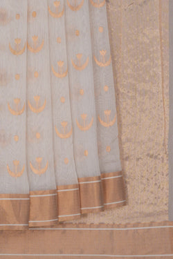 Image of Chanderi Silk Off White Saree