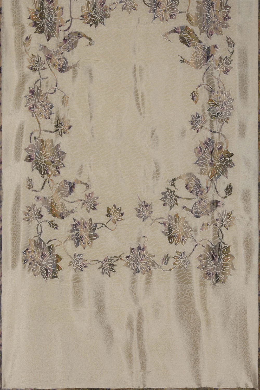 A graceful Tissue Silk White Saree