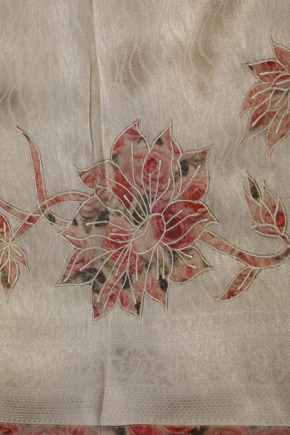 A graceful Tissue Silk White Saree
