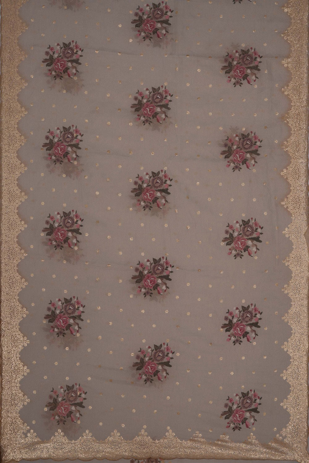 Crush Silk Beige Saree
