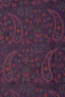 Image of Tussar Silk Purple Saree