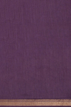 Image of Tussar Silk Purple Saree