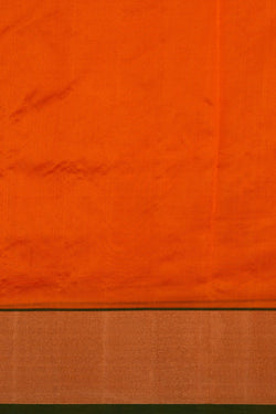 Image of Chanderi Silk Orange Saree