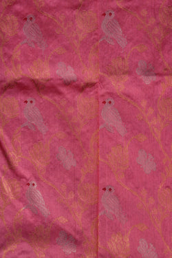 Image of Chanderi Silk Pink Saree