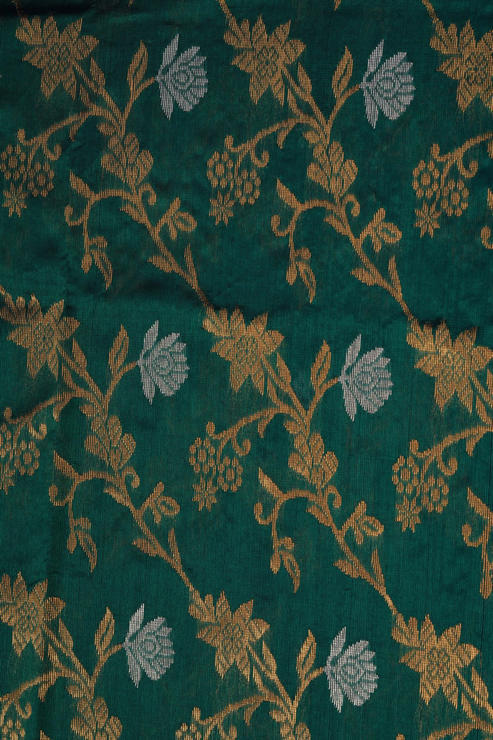 Chanderi Silk Teal Green Saree