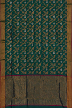 Image of Chanderi Silk Teal Green Saree