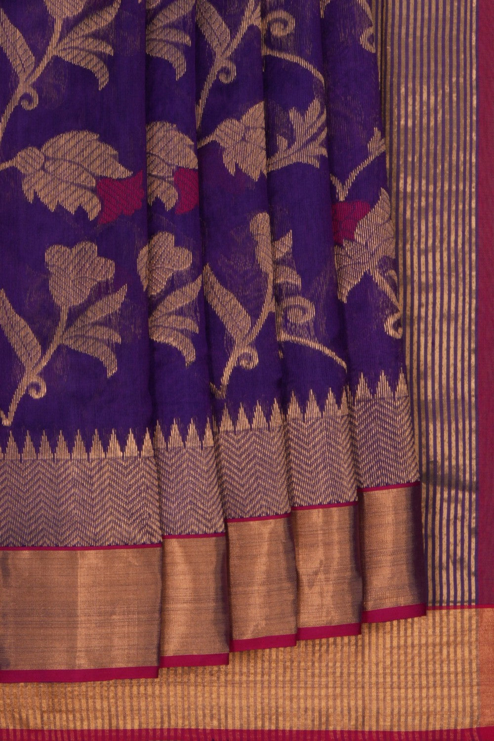 Image of Chanderi Silk Purple Saree