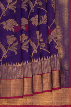 Image of Chanderi Silk Purple Saree