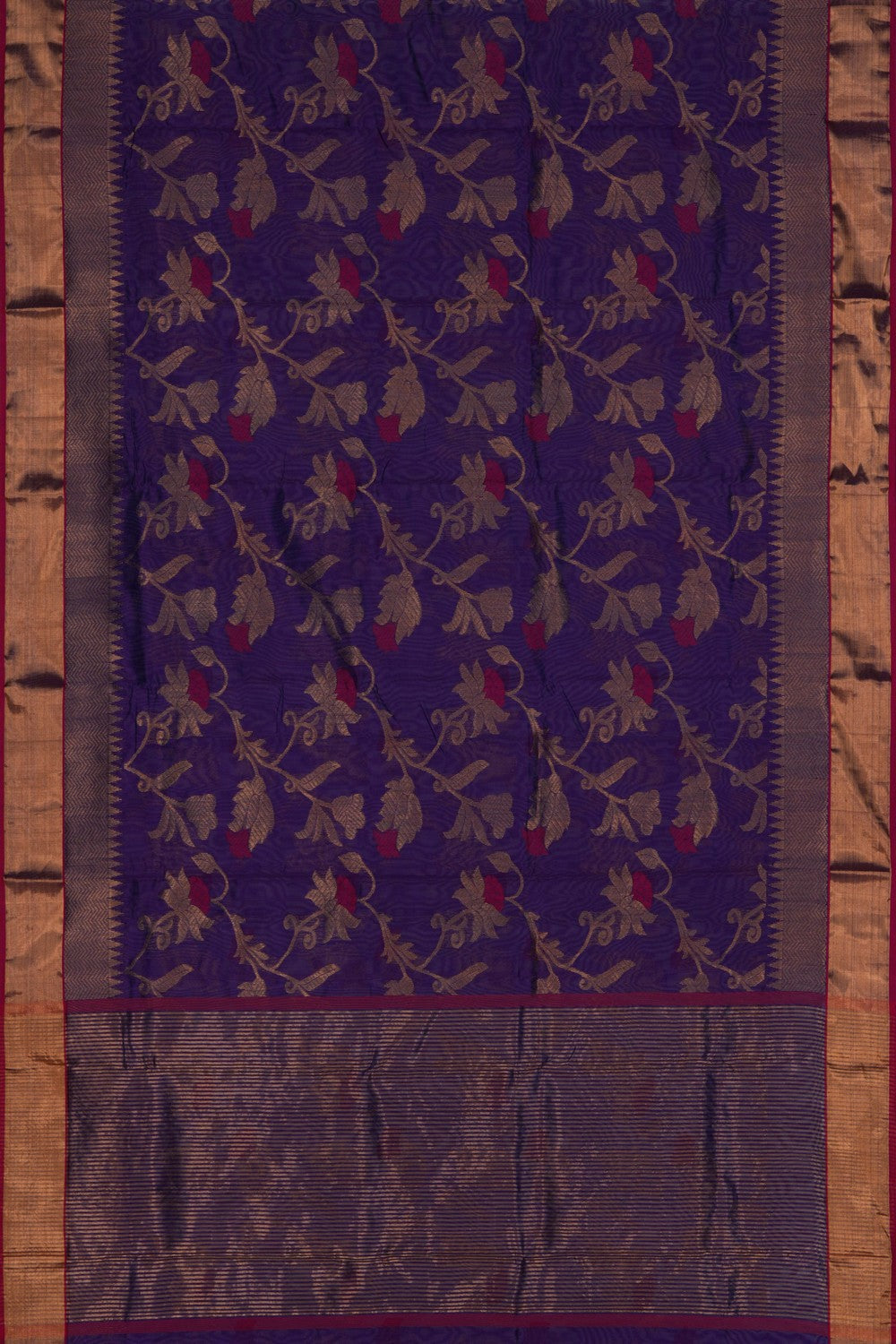 Image of Chanderi Silk Purple Saree