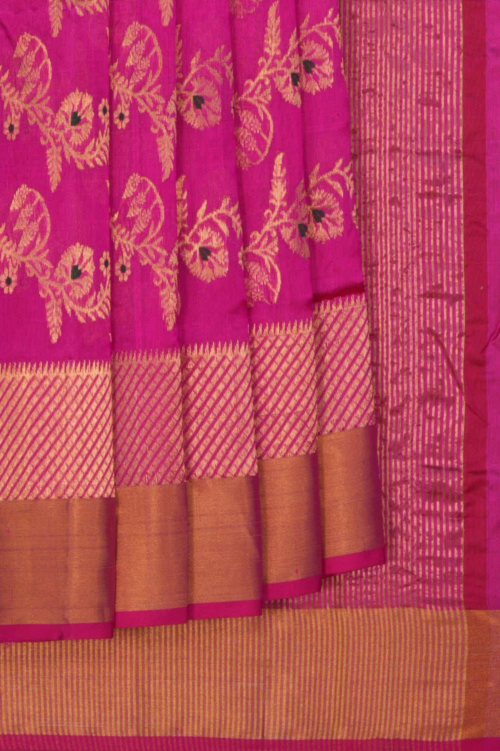 Image of Chanderi Silk Pink Saree