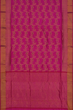 Image of Chanderi Silk Pink Saree
