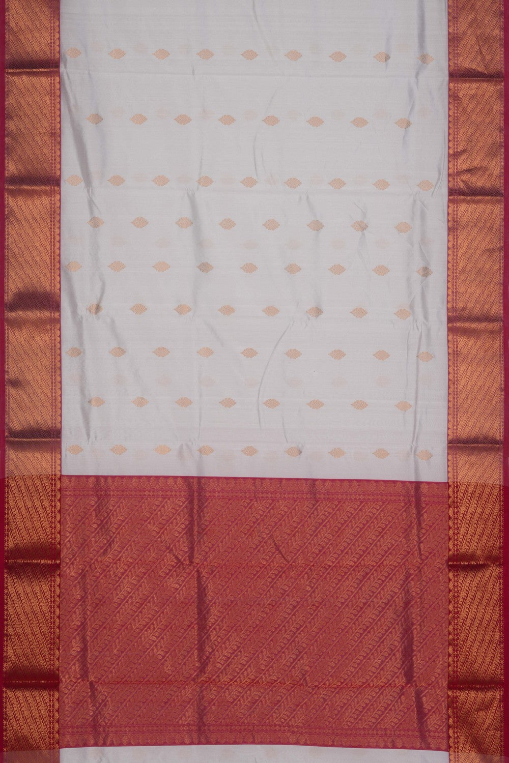 Chanderi Silk White Saree