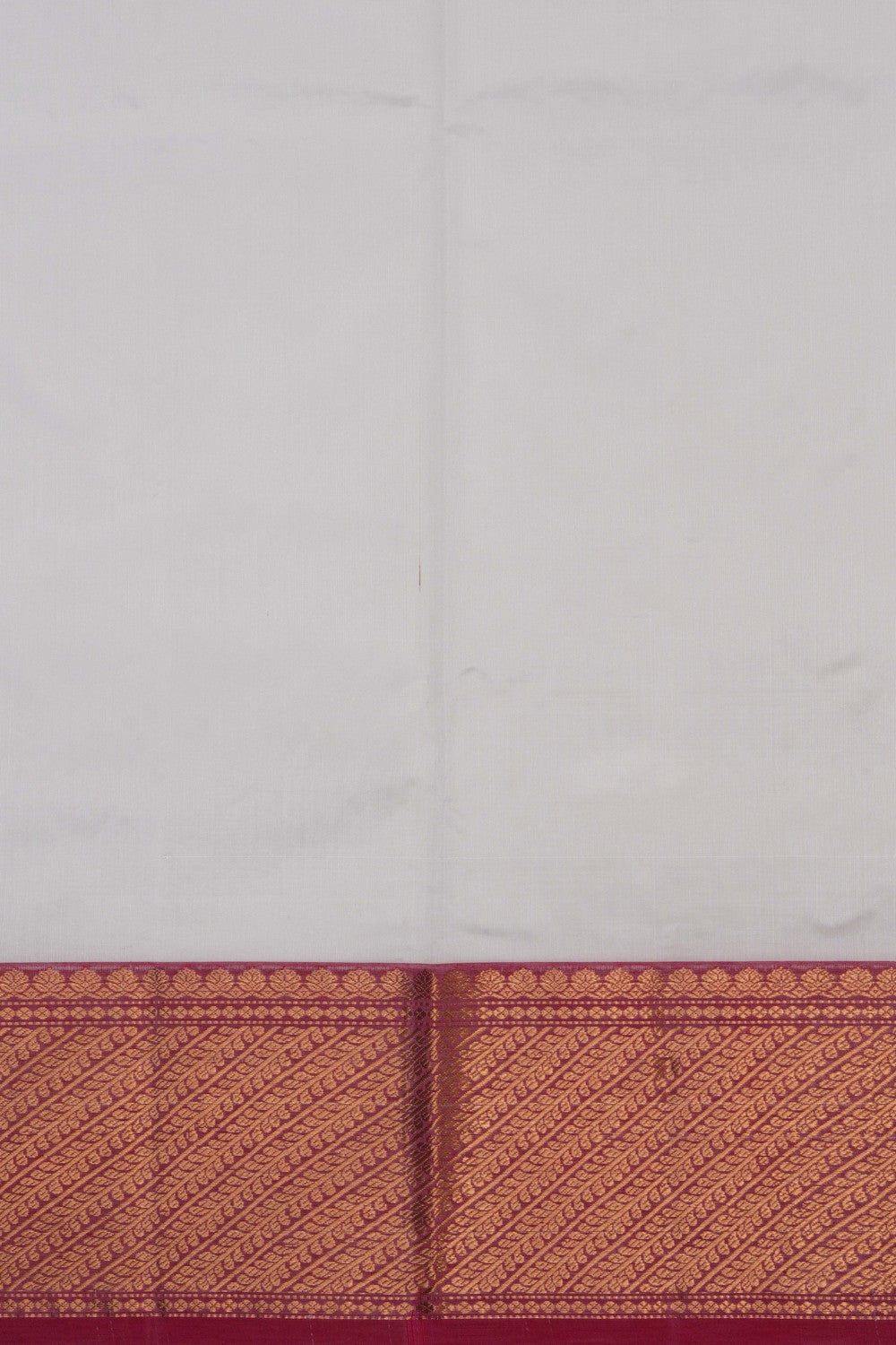 Chanderi Silk White Saree