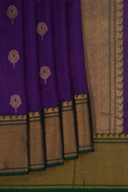 Image of Chanderi Silk Purple Saree