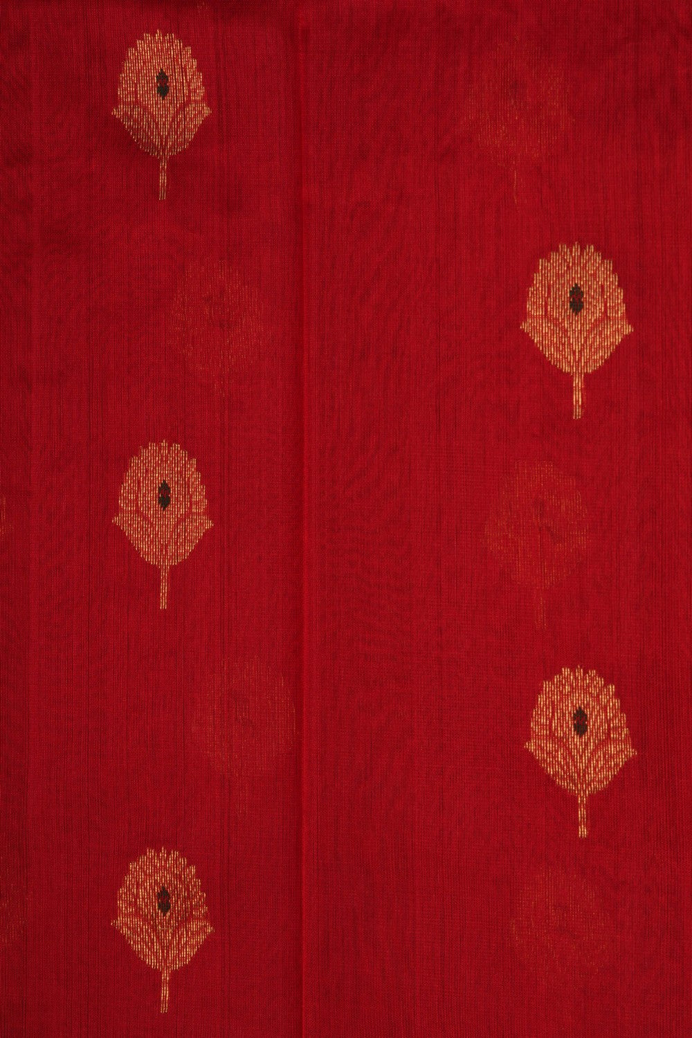Chanderi Silk Red Saree
