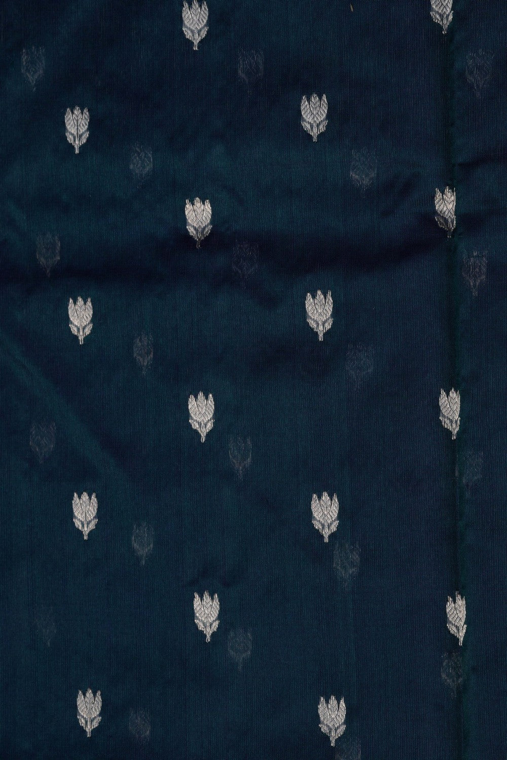 Image of Chanderi Tissue Silk Peacock Blue Saree