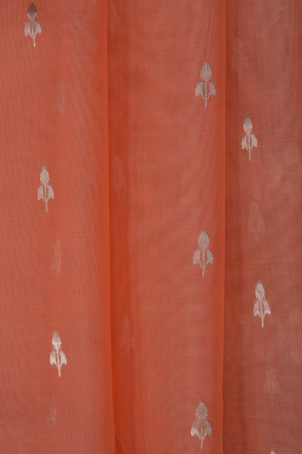 Image of Chanderi Kora Silk Peach Saree