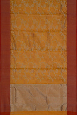 Image of Chanderi Tissue Silk Yellow Saree