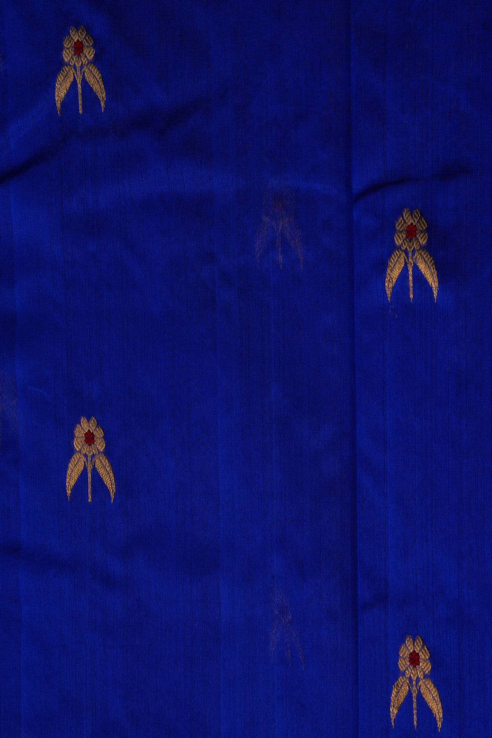 Image of Chanderi Tissue Silk Royal Blue Saree