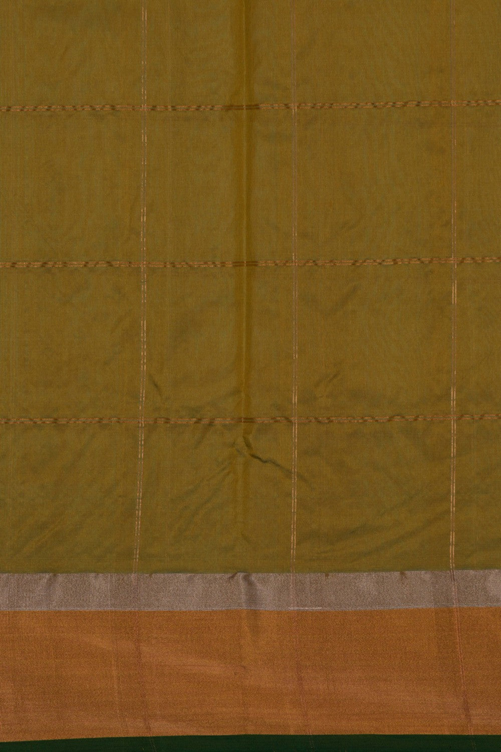 Image of Chanderi Tissue Silk Green Saree