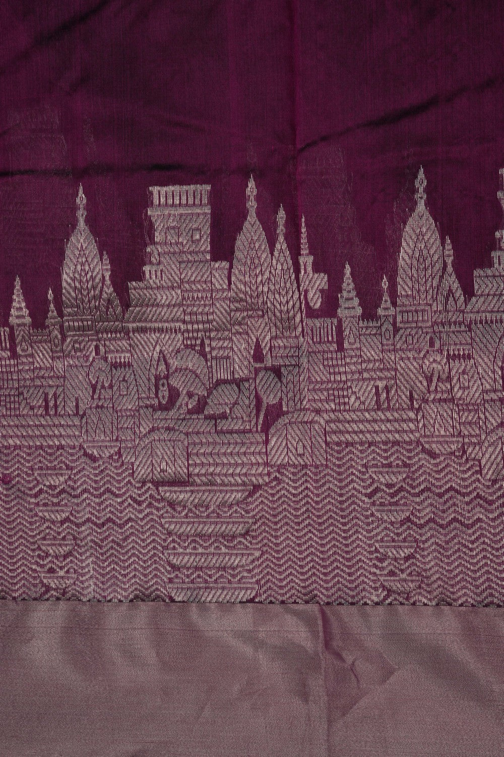 Image of Chanderi Silk Purple Saree