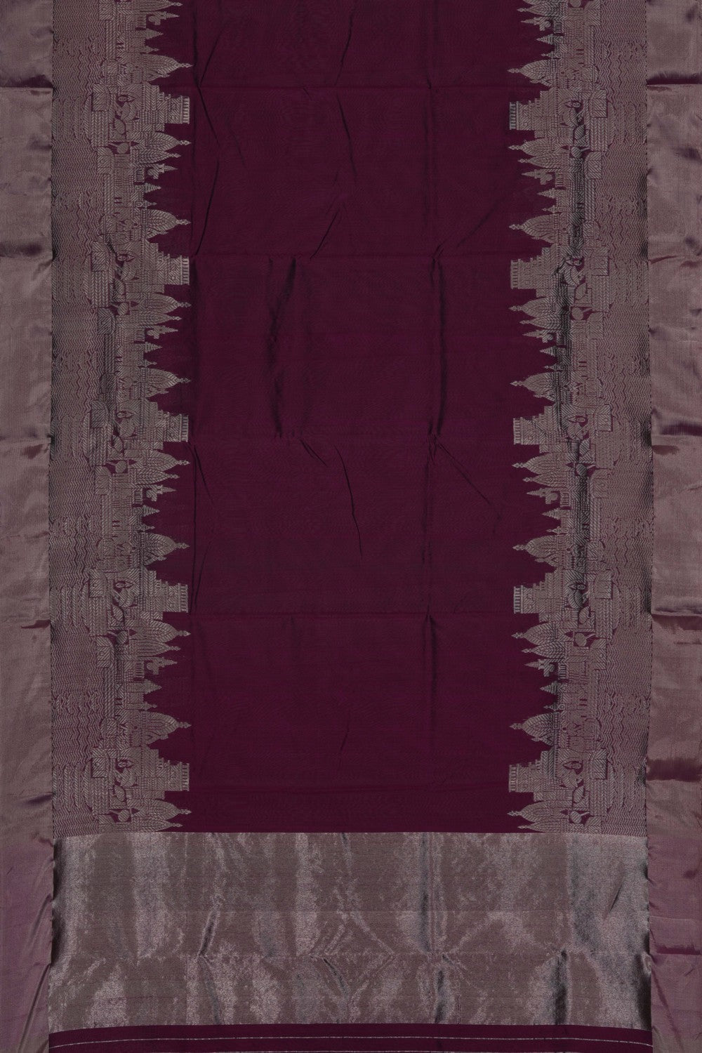 Image of Chanderi Silk Purple Saree