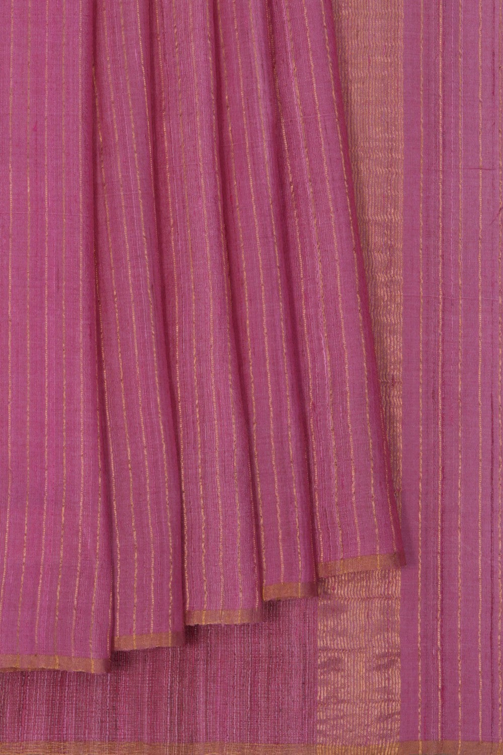 Tussar Silk Pink Saree