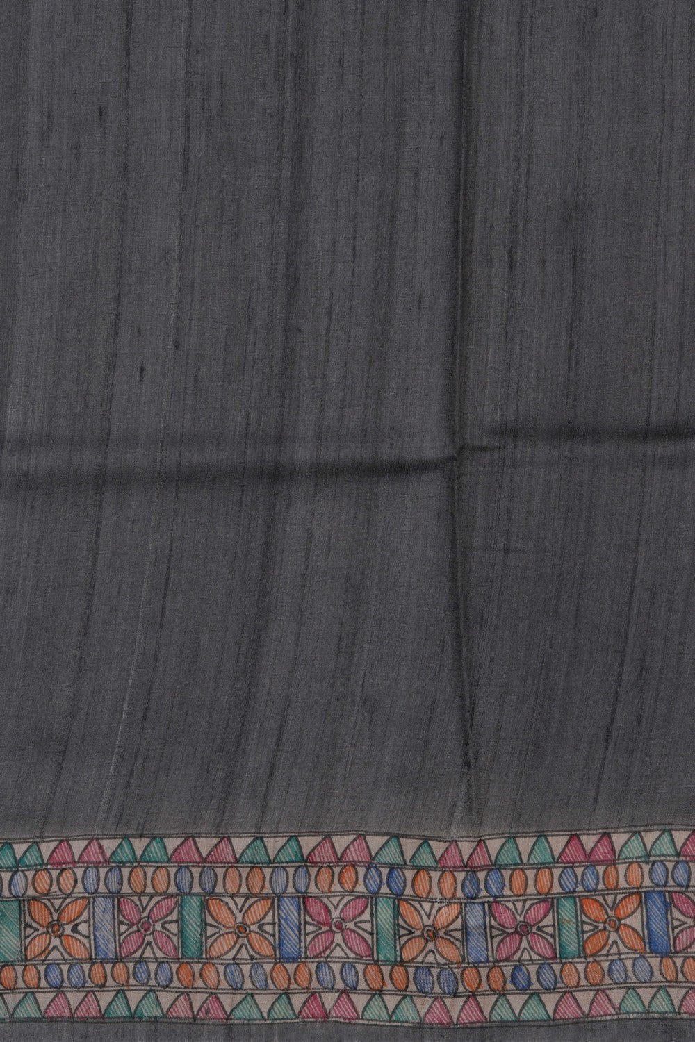 Image of Tussar Silk Grey Saree