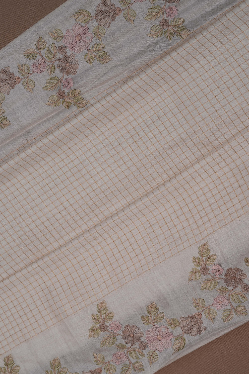 A Tussar Embroidery Saree