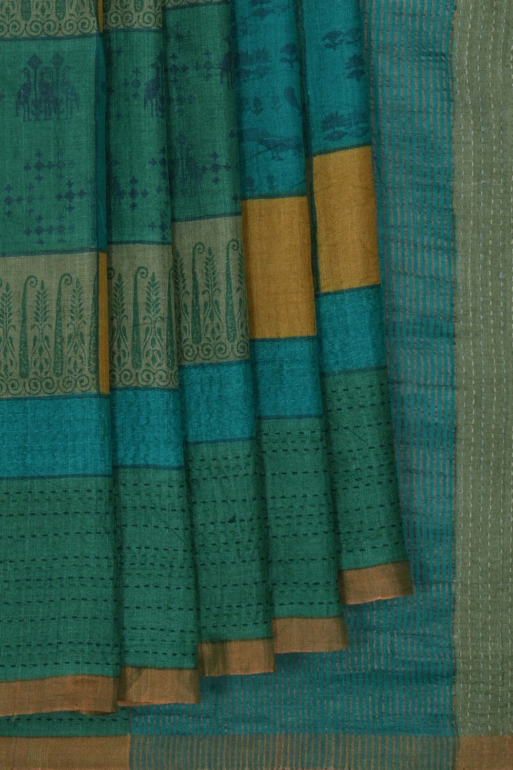 Image of A Tussar Embroidery Saree