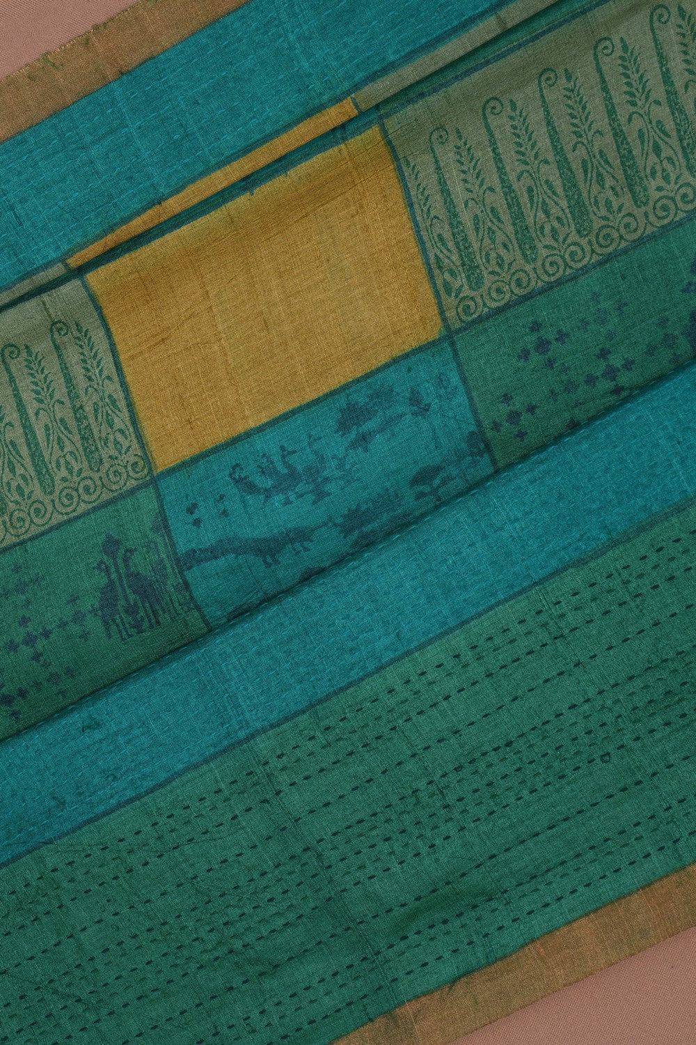 Image of A Tussar Embroidery Saree