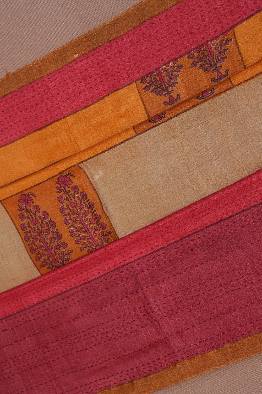 Image of A Tussar Embroidery Saree
