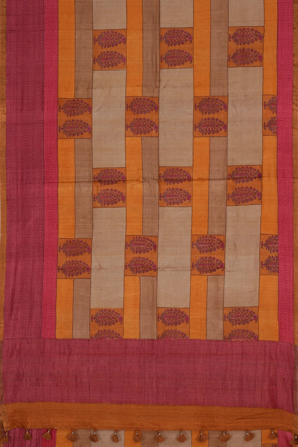 Image of A Tussar Embroidery Saree